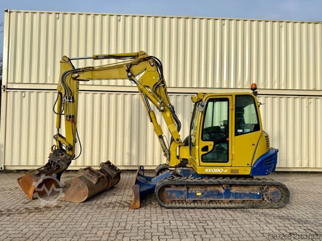 Minigrävare KUBOTA KX080-4 / ZSA / 3 x Löffel / VAH / Deutsch