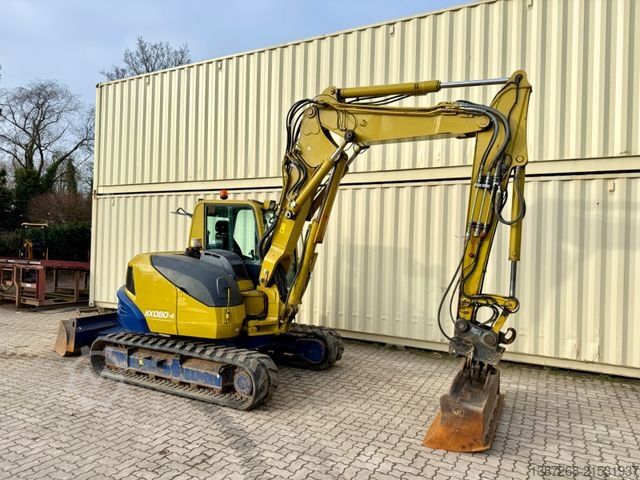 Minigrävare KUBOTA KX080-4 / ZSA / 3 x Löffel / VAH / Deutsch