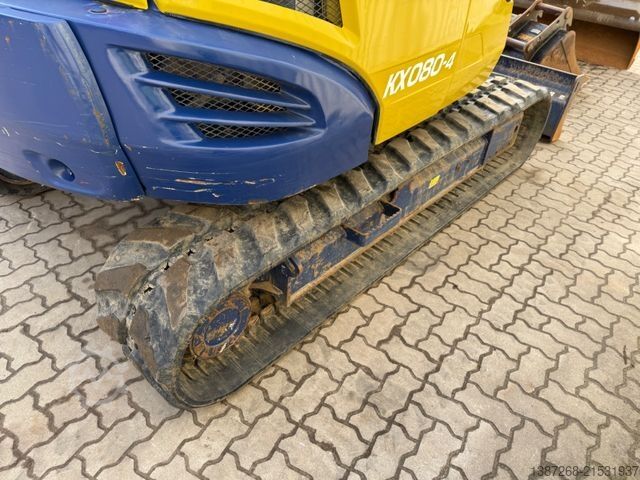 Minigrävare KUBOTA KX080-4 / ZSA / 3 x Löffel / VAH / Deutsch