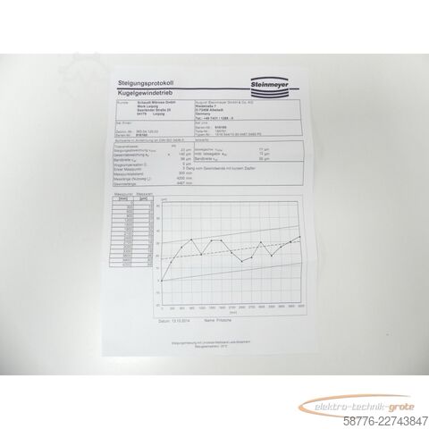 Komponente Steinmeyer für Schaudt Mikrosa  1516.544 P5 Kugelgewindetrieb - ! -