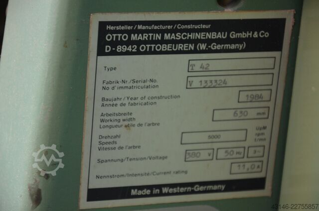 Thickness planer Martin T42