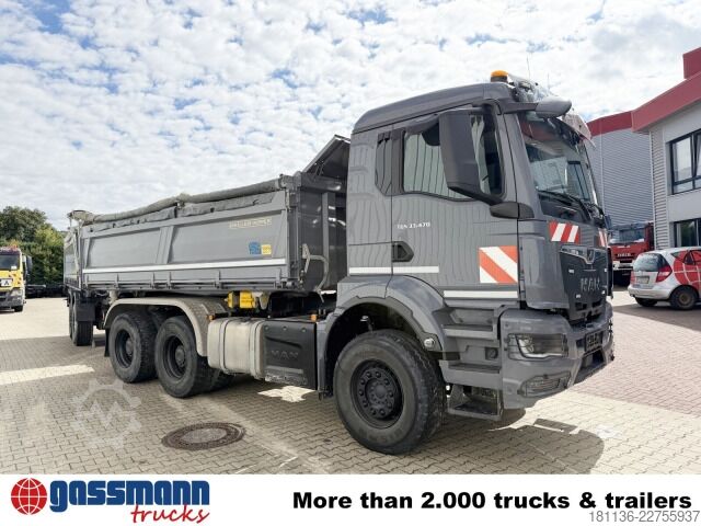 Kipper LKW MAN TGS 33.470 6x4 BL, Navi, Motorabtrieb, Bordmatik