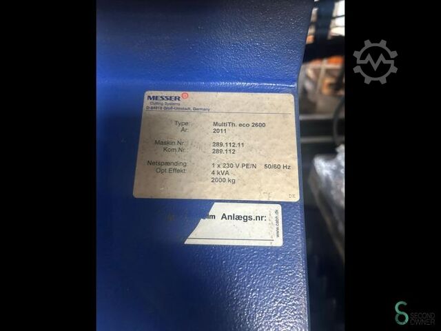Plasma Schneider Messer MultiTherm eco 2600 2011 Messer MultiTherm eco 2600
