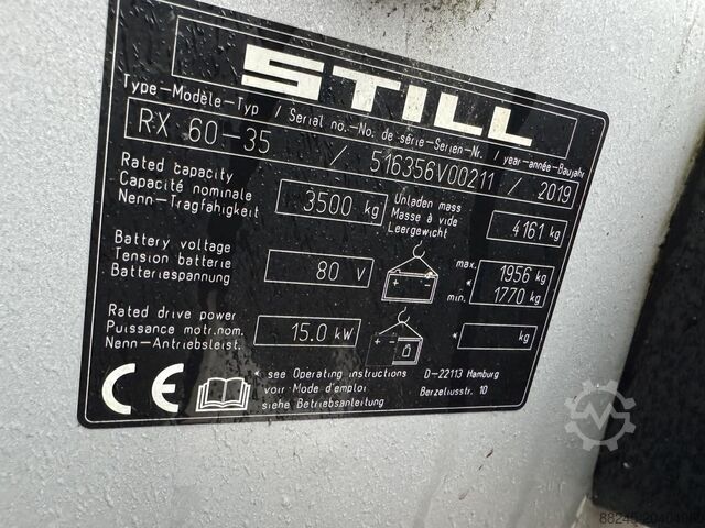Электрический трехсекционный погрузчик Still RX60-35, 2019 года выпуска STILL RX60-35