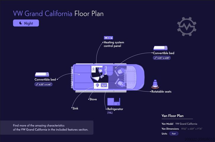 房车 VW Grand California 2023 | Automatico | Completamente equipaggiato