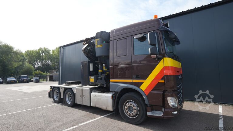 Cabeza tractora DAF XF 460 6x2 con grúa Palfinger PK 63002 EH. DAF XF 460 6x2 tracto runit with Palfinger PK 63002...