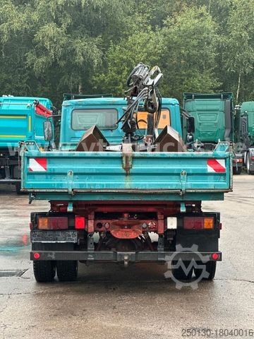 Trostrani kiper kombi MERCEDES-BENZ 814 K 4x2 Meiller DSK HIAB-Ladekran