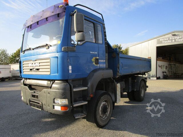 Τρίπλευρο ανατρεπόμενο φορτηγό MAN TGA 18.310 BB 4x4 Allrad *Meiller+8-Gang+AHK*