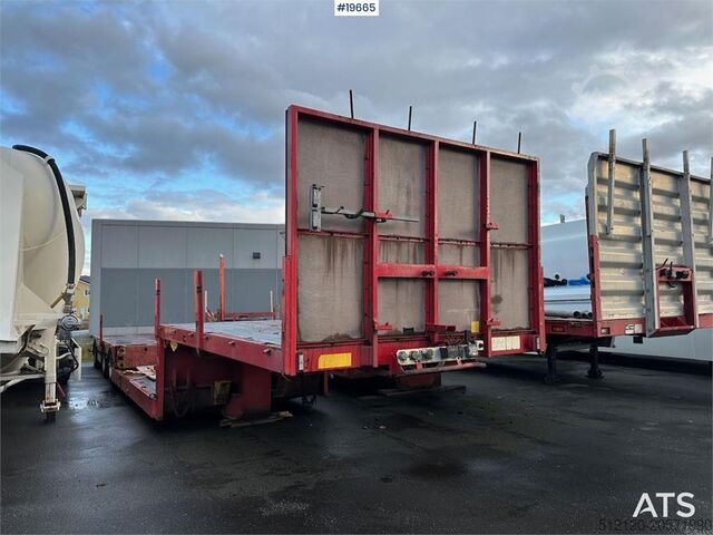 Reboque de plataforma baixa Broshuis 3 AUD-44. Broshuis 3 AUD-44 lowbed trailer.