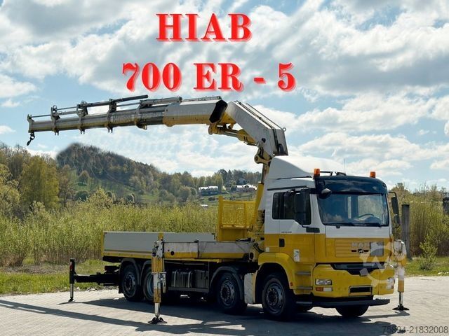 Tovorna dvigalka na tovornjaku MAN TGA 35.440 * HIAB 700 - 5 + FUNK / 8x2 * TOP