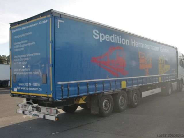 Semi treler dengan katil rata & terpal Krone SDP 27 Coil 8.600 bahnverladbar