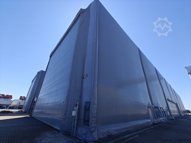 2 x tjaldhýsi, 120 x 18 metrar, einangrað HallGruppen 120 meter x 18 meter insulated