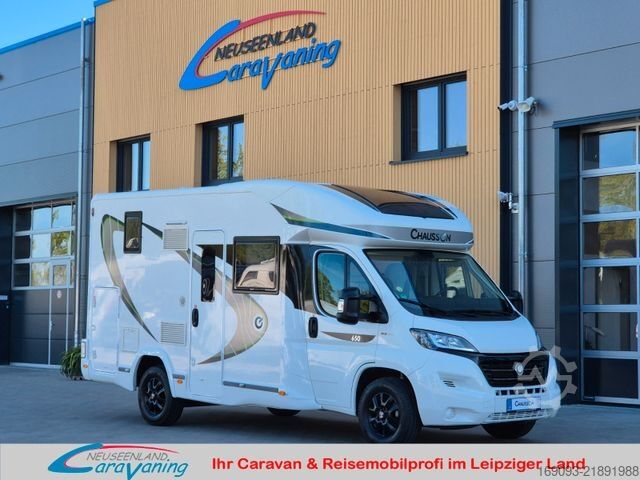 Pusiau integruotas kemperis CHAUSSON 650 VIP *Hubbett*Smart-TV*Luftfeder*Navi*Solar