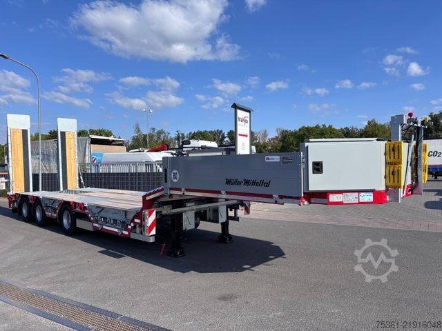 लो लोडर सेमिक्ट्रेलर MÜLLER-MITTELTAL Tieflader TS3-RM ML30,0 mit Radmulden Lenkachse