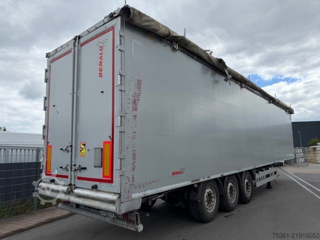 वॉकिंग फ्लोर सेमीट्रेलर BENALU Jumboliner Schubboden 90,1m3 2X Liftachse SAF
