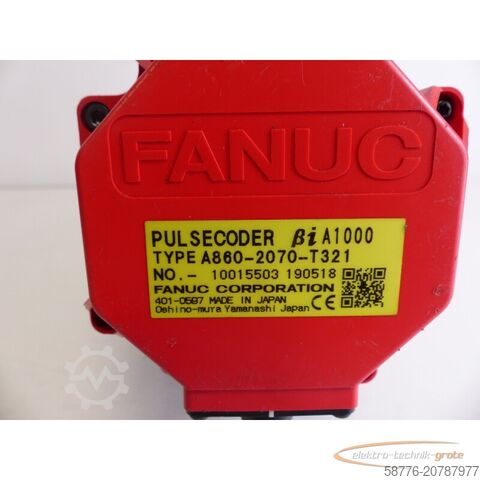 Unité de contrôle Fanuc A06B-0063-B003 AC Servo Motor SN: C196F1BB6 + A860-2070-T321 Pulsecoder