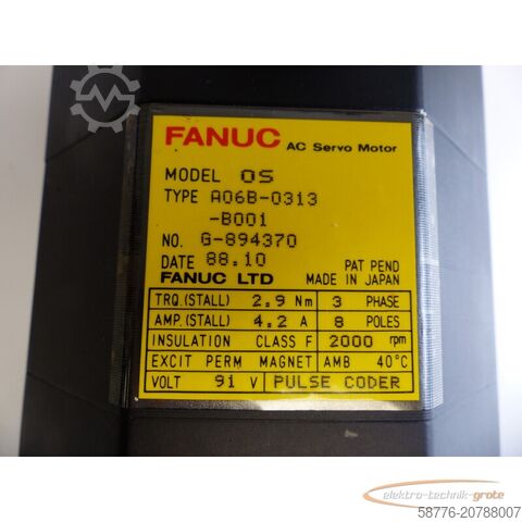 Upravljačka jedinica Fanuc A06B-0313-B001 SN: G-894370 AC Servo Motor