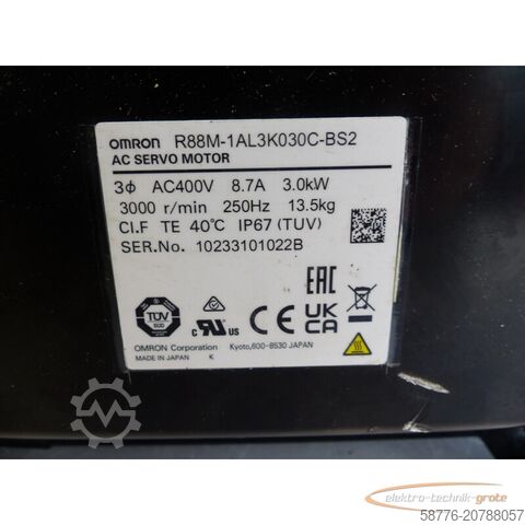 Steuerung Omron R88M-1AL3K030C-BS2 SN: 10233101022B gen. 12 Mon. Gewährl.