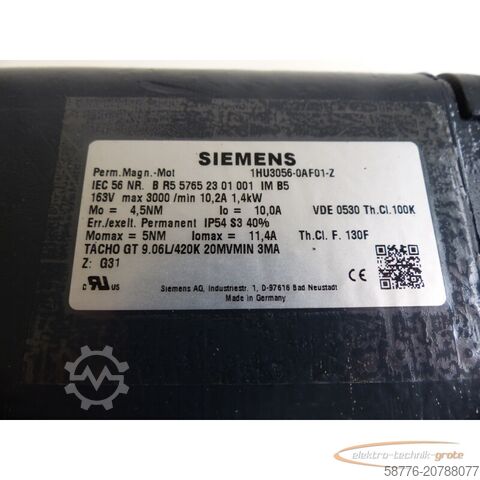 Besturingsunit Siemens 1HU3056-0AF01 -Z SN: BR557652301001 Z=G31 gen. - 12 Mon. Gewährleistung!
