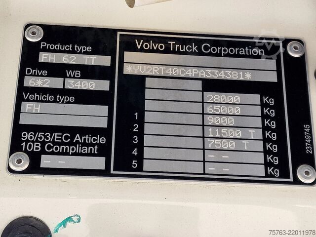 Standard-SZM Volvo FH 13.500 Globetrotter XL 6x2 - Retarder - Full...