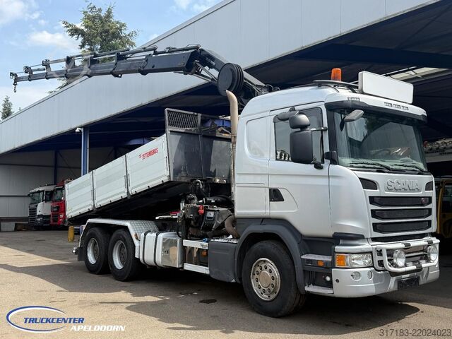 Savivartis su kranu Scania G490 6x4 Steel springs, Hiab 211-E6, Retarder