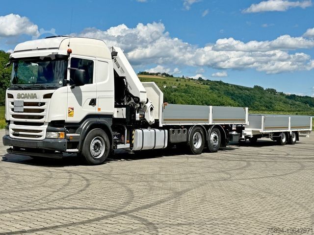 Кран, монтиран на камион SCANIA R440 * HIAB 422 E-6 HIPRO + FUNK + Anhänger!*TOP