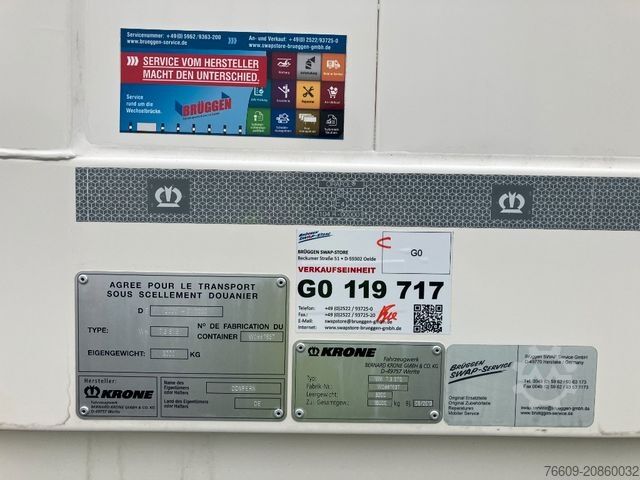 Anhänger-Wechselpritsche KRONE Wechselbrücke Koffer