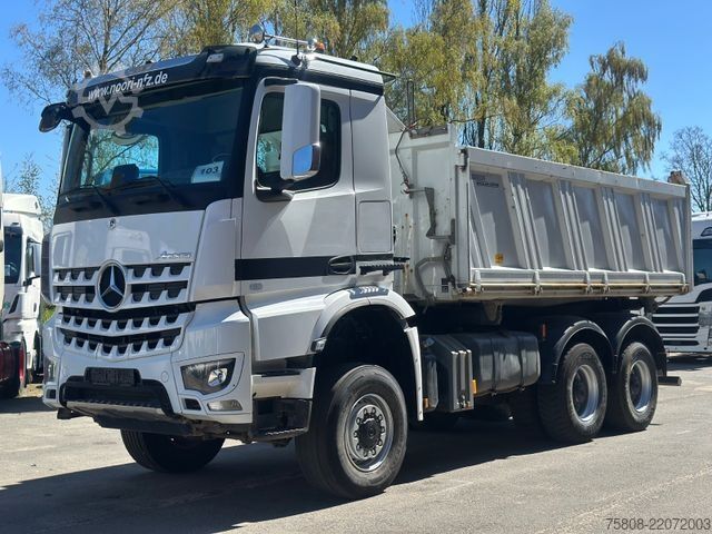 Tresidig tipplastbil MERCEDES-BENZ 3345 6x6 Meiller DSK 1,20m Bordwände AHK Hydr.