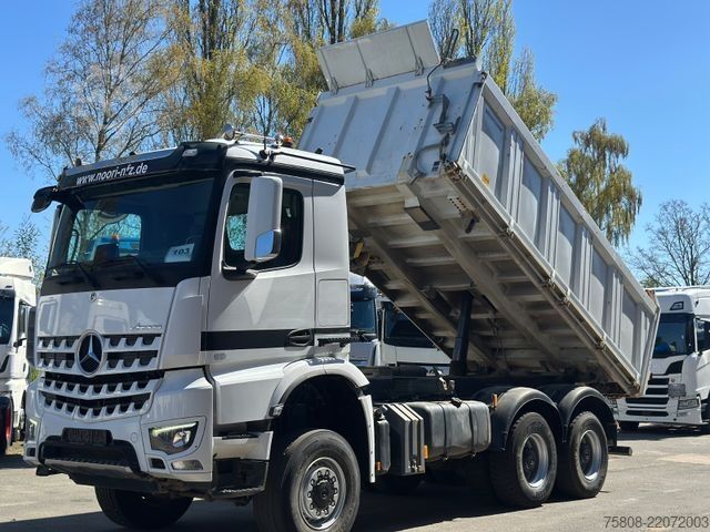 Tresidig tipplastbil MERCEDES-BENZ 3345 6x6 Meiller DSK 1,20m Bordwände AHK Hydr.