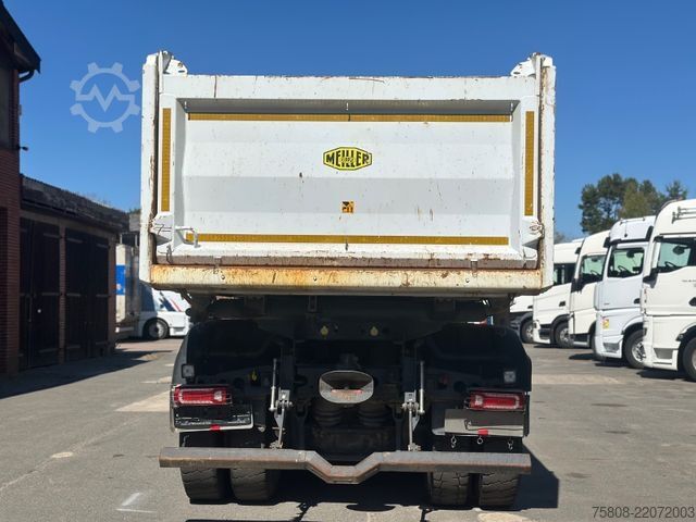 Tresidig tipplastbil MERCEDES-BENZ 3345 6x6 Meiller DSK 1,20m Bordwände AHK Hydr.
