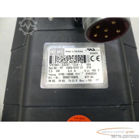 блок управления KUKA 1FK7081-5AZ91-1ZZ9-Z S04 Servomotor SN: YFVD50670721019