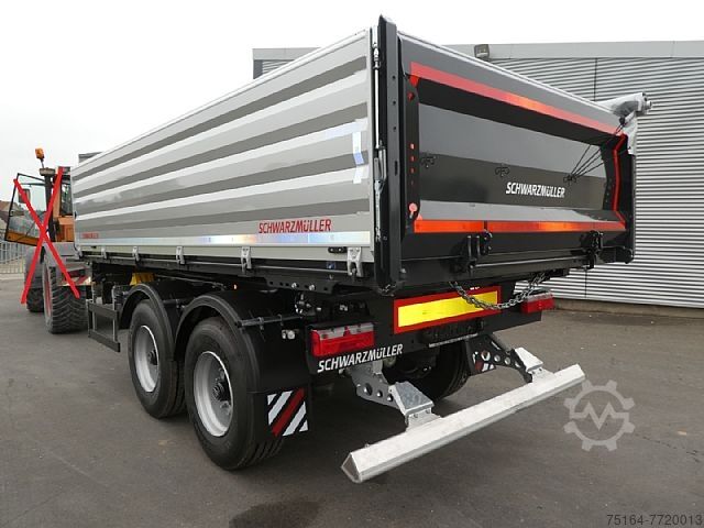 Tipper sa 3 strane Schwarzmüller Tandem-Kippanhänger bündig, Plane, Zurrringe