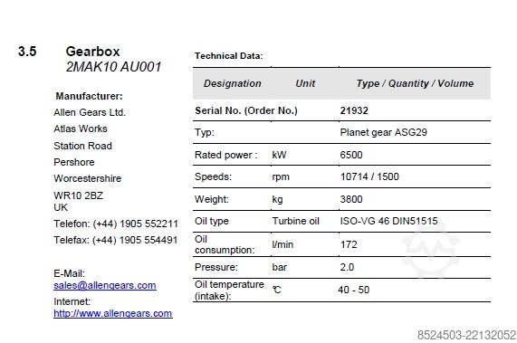 Steam turbine MAN Turbo 