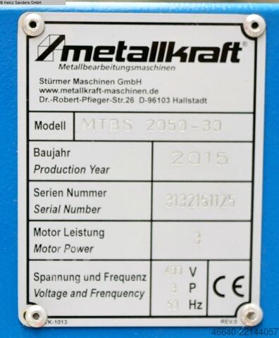 Makaze za sto - mehaničke METALLKRAFT / DURMA MTBS 2050-30