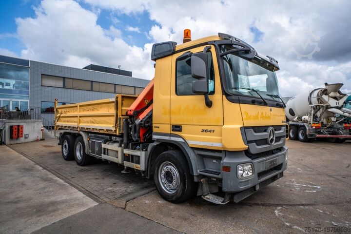 Tippbil med kran MERCEDES ACTROS 2641-MP3-6x2-4+ PK 18 T/m/3XHydr.