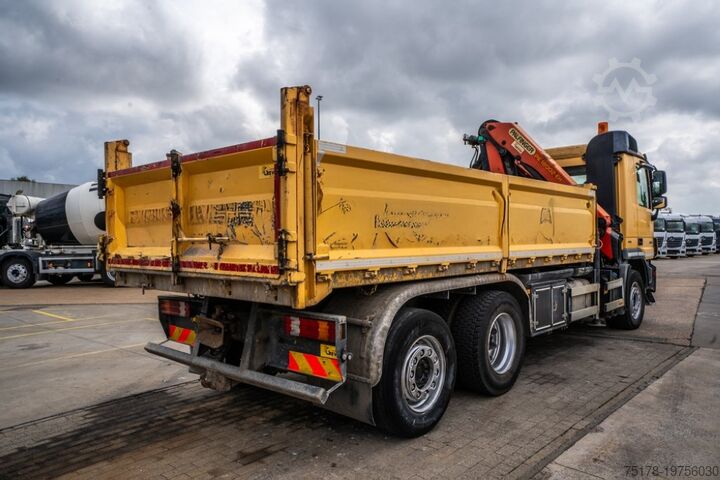 Tippbil med kran MERCEDES ACTROS 2641-MP3-6x2-4+ PK 18 T/m/3XHydr.