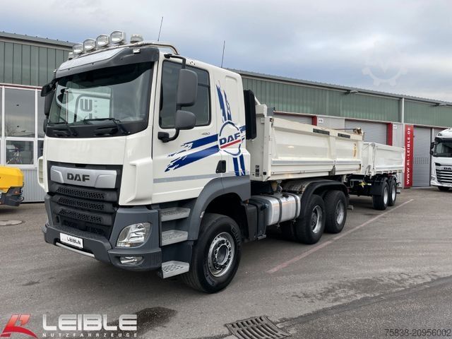 Camion-benne tricar DAF CF 480 6x4*Meiller Kipper*Bordmatik*nur 143 tkm*
