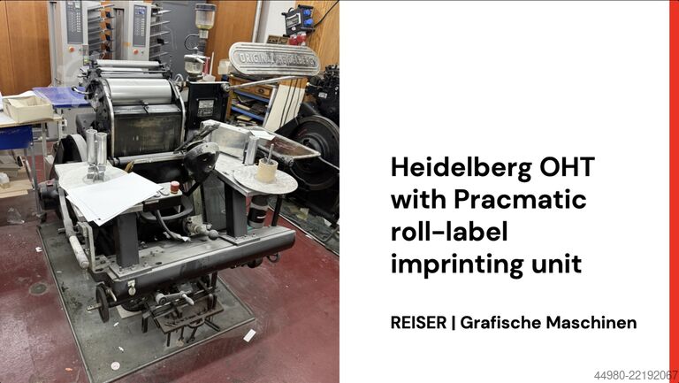 Tiskarski stroj za etikete v roli Heidelberg / Pracmatic OHT