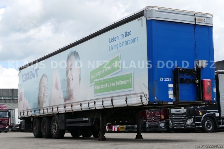 Open semitrailer with tarp KÖGEL S24-1 Pritsche Plane 94 m³ Liftachse safety-roof