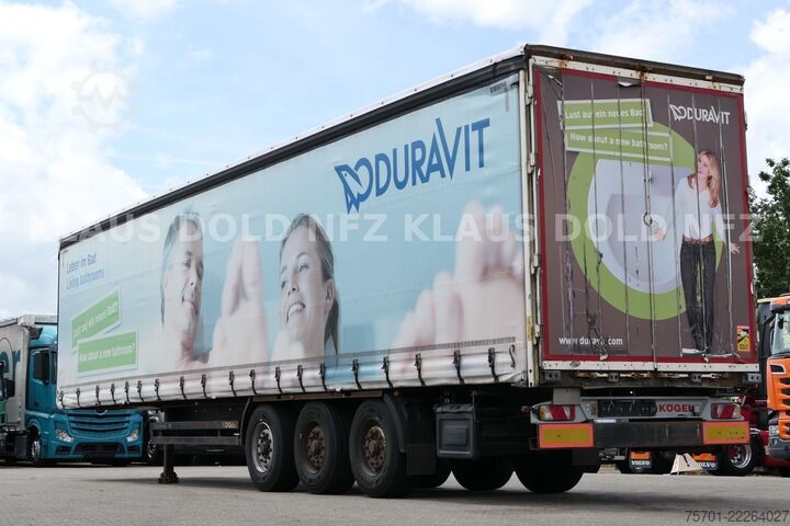 Open semitrailer with tarp KÖGEL S24-1 Pritsche Plane 94 m³ Liftachse safety-roof