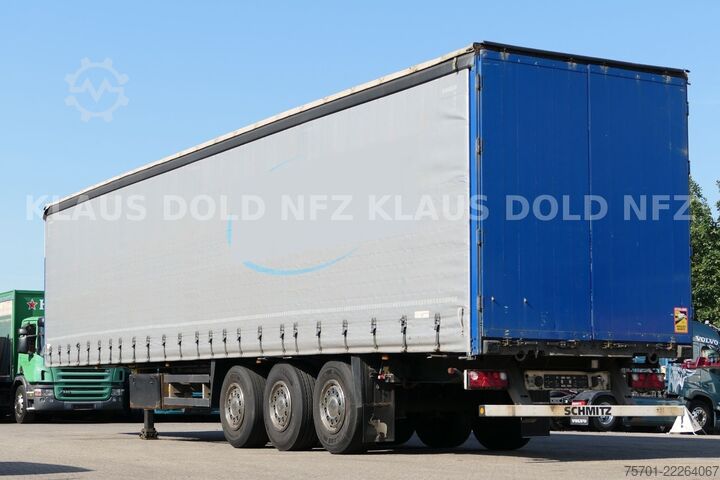 Auflieger mit Pritsche & Plane SCHMITZ CARGOBULL S01 Pritsche Plane 92m³ Liftachse safety-roof