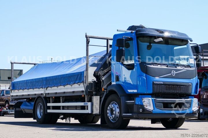 משאית שטוחה VOLVO FL 280 Pritsche Kran HMF Funk Bordwände Euro 6