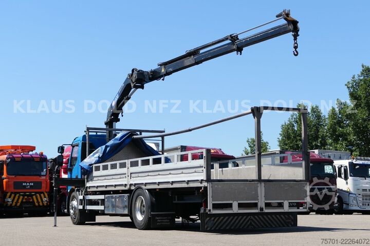 משאית שטוחה VOLVO FL 280 Pritsche Kran HMF Funk Bordwände Euro 6