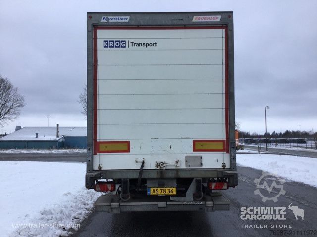 Dėžinė puspriekabė Fruehauf Trockenfrachtkoffer Standard Ladebordwand