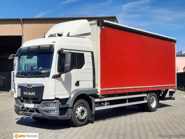 Valníkový nákladní automobil s plachtou MAN 15.290 TGM TM 2 Liegen LBW Schiebeplane Edscha