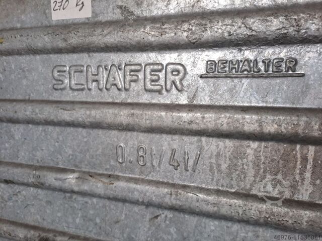 Kraušanas konteiners Konteiners Metāla konteiners SSI Schäfer / Feuerverzinkt / 3 Stück / Abm.: 850x550x670mm (BxTxH) / 4 Kranösen