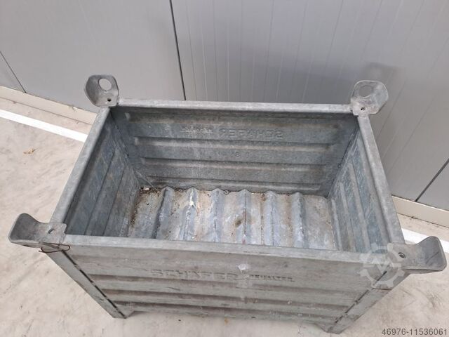 Kraušanas konteiners Konteiners Metāla konteiners SSI Schäfer / Feuerverzinkt / 3 Stück / Abm.: 850x550x670mm (BxTxH) / 4 Kranösen