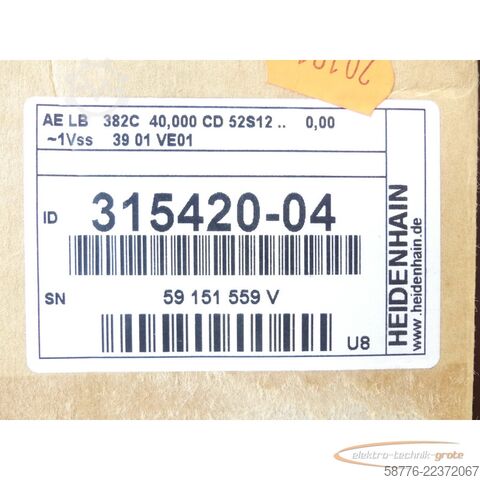  Heidenhain AE LB 382C Abtastkopf . 315420-04 SN 59 151 559V