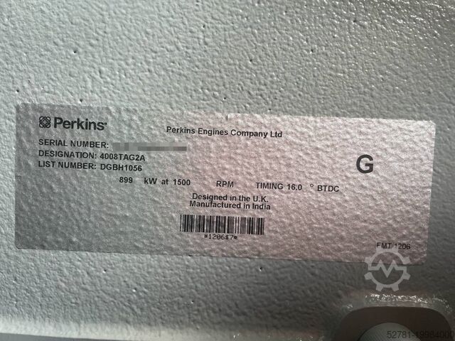 Agregat Perkins 4008TAG2A - 1100 kVA Generator - DPX-19820