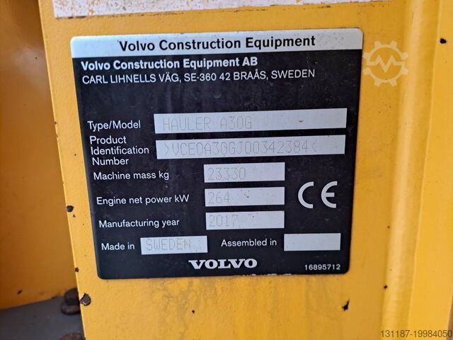Dumper Volvo A30G (2 pieces available)